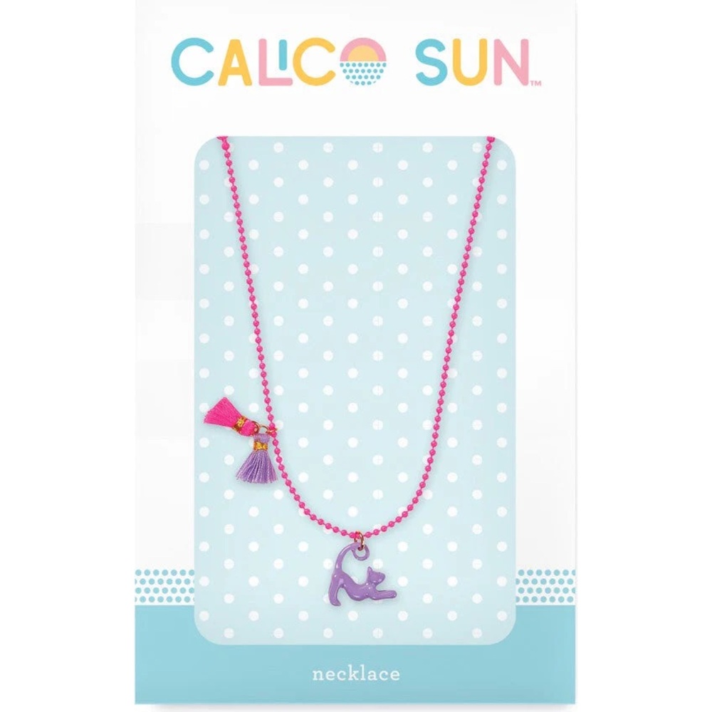Calico Sun Cat Charm Necklace